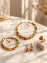 Tri-Color Gold Jewelry Set