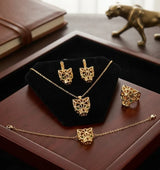 Geometric Panther Jewelry Set