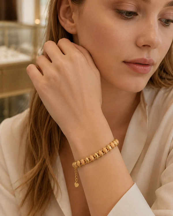 Vintage Peach Gold Bracelet