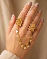 Double Finger Chain Ring