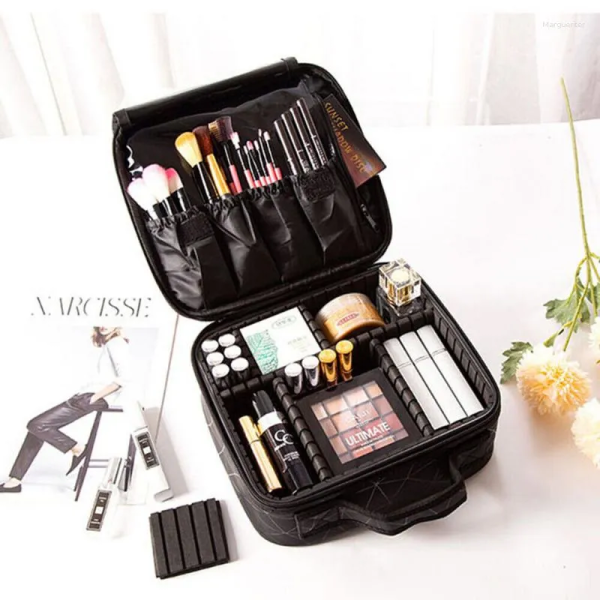 Biutte.co Tas Kosmetik Make Up Travel Organizer Bag Waterproof - FSS-25 - Black