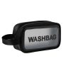 WASHBAG Tas Kosmetik Alat Make Up Portable Pouch Korean PVC Size M - B411 - Black