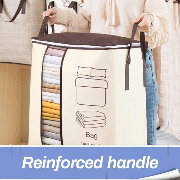 ISFRIDAY Tas Penyimpanan Baju Selimut Multifungsi Duffel Organizer Bag Barcode - IF45 - Blue