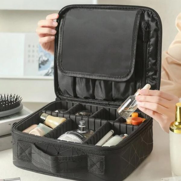 Biutte.co Tas Kosmetik Make Up Travel Organizer Bag Waterproof - FSS-25 - Black