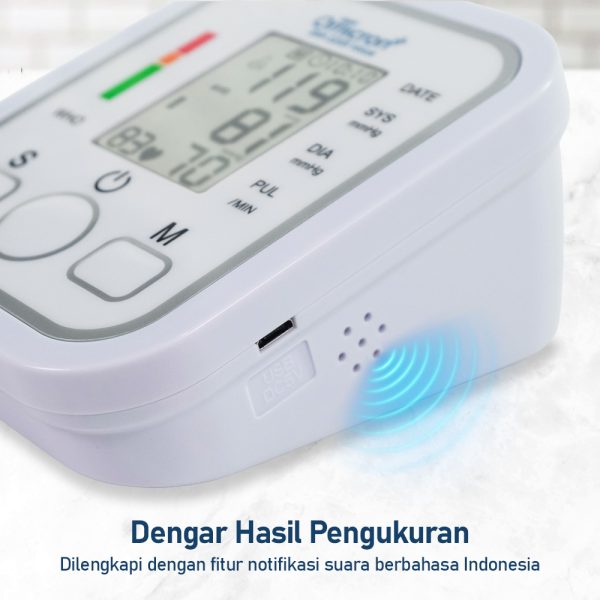 TaffOmicron Tensimeter Digital Pengukur Tekanan Darah Bahasa Indonesia - BW-3205 - White
