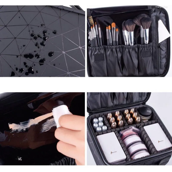 Biutte.co Tas Kosmetik Make Up Travel Organizer Bag Waterproof - FSS-25 - Black