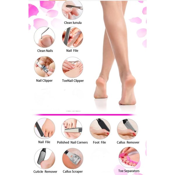 Biutte.co Alat Perawatan Kaki Pedicure Treatment Set 20 in 1 - GR5663 - Black