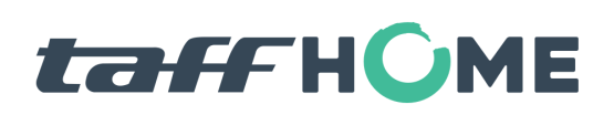 taffHOME text logo on white background