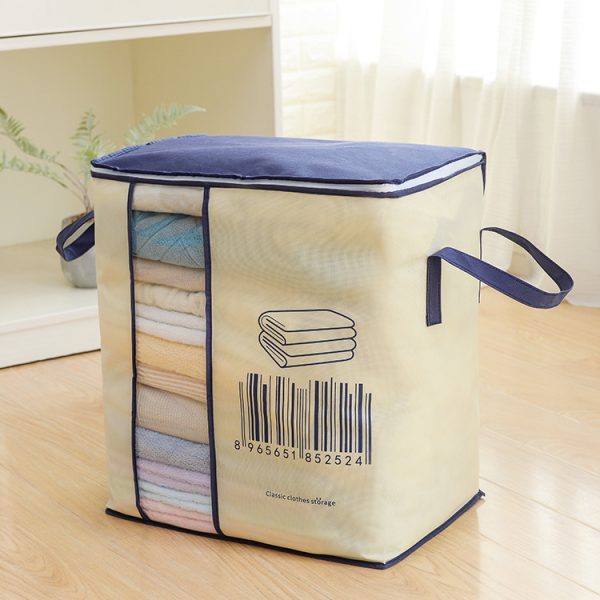 ISFRIDAY Tas Penyimpanan Baju Selimut Multifungsi Duffel Organizer Bag Barcode - IF45 - Blue