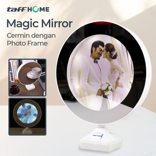 TaffHOME Cermin Magic Mirror dengan Photo Frame - A1240 - White